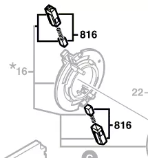 Balais charbon réf. 2 607 014 013 BOSCH